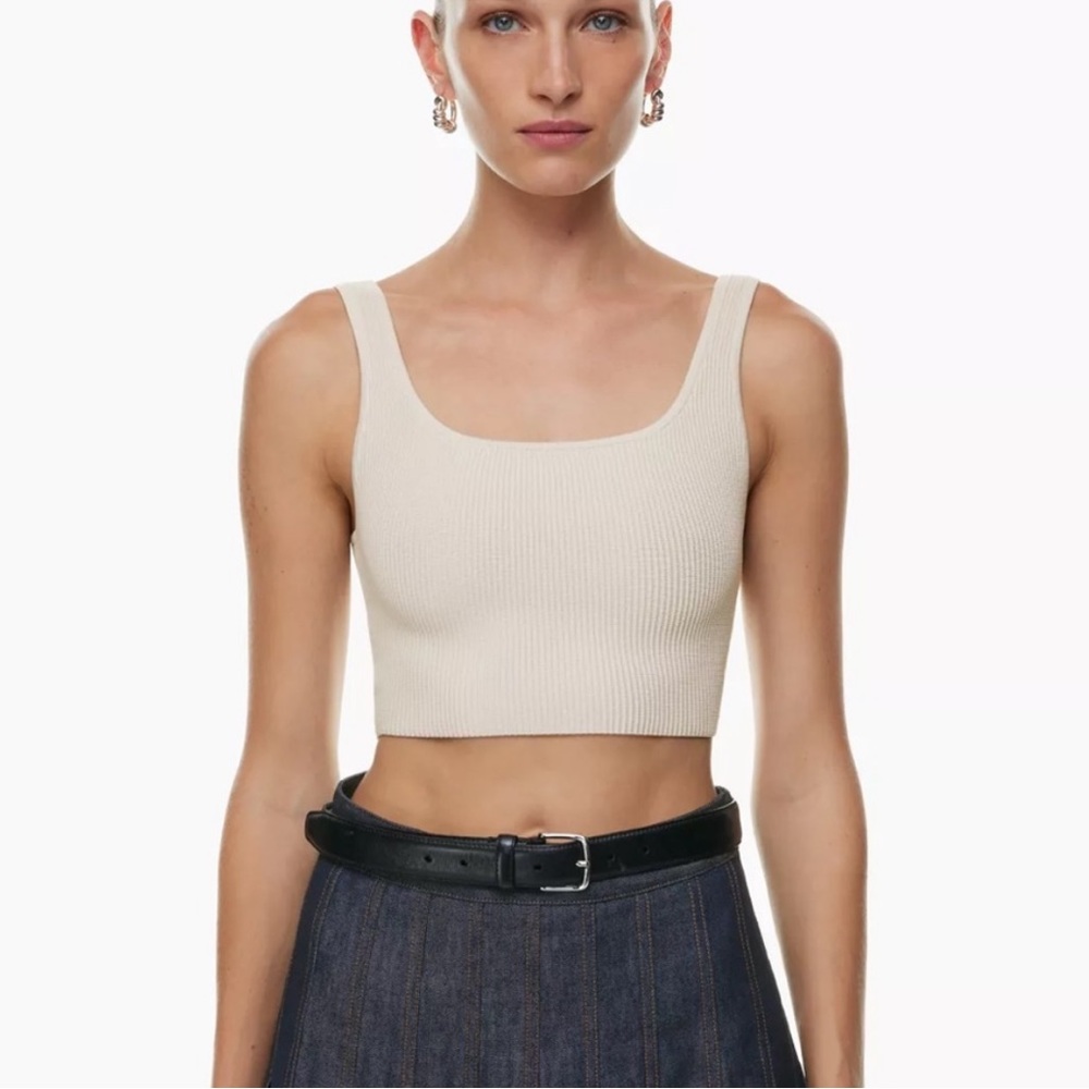 Aritzia babaton sculpt knit cropped tank